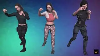 3D Female Terrorist Pack Showcase: AR & VR Optimized Game-Ready Models