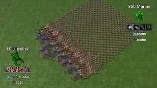 10 Ultralisks vs 800 Marines