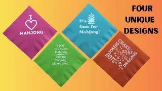 Have a Mahjong Party with these Mah Jong Party Napkins & Supplies.  Cocktail Bar Girl's Night Out