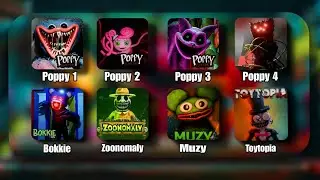 Poppy Playtime + Bokkie + Toytopia + Zoonomaly + Muzy - Horror Jumpscares Comparison
