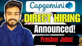 Capgemini Direct Referral Hiring Announced ! Biggest OFF Campus Drive For 2026, 2025 Batch | Fresher