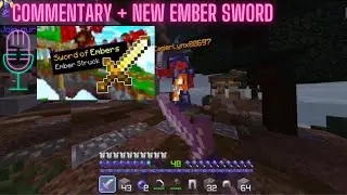 MCBE Commentary🎙+ Ember Sword Gameplay// Hive Skywars//Controller PvP