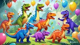 Dino Dance Party 🦕 | Fun Dinosaur Song for Kids! | Kids Animated Music | Kids | Kids Rhymes & Songs