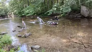 Indiana Creek Gold with John R Prospecting dredge/highbanker run