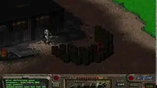 Fallout 1: Invading the Gun Runners on my own, brotherhood of steel.