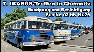 7. IKARUS-Treffen in Chemnitz - Rundgang mit Besichtigung Bus Nr. 2 bis Bus 26
