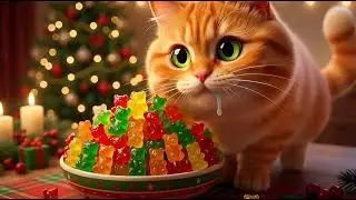 ginger kitten eat snacks ASMR style 🤤 animated by AI
