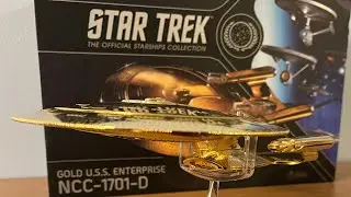U5mR: Eaglemoss XL Gold Model of The USS Enterprise NCC-1701-D