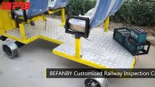 4 Seat Track Detection Trolley/Rail Inspection Cart With Seat