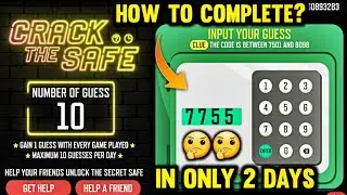 How To Complete Crack The Safe Event in Just 2 Days? || Free Fire New Input Your Guess To Win Prize
