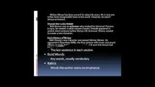 Text Features:  Organizational and Graphic