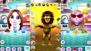 My Talking Angela Vs Talking Luis Lion || Great Makeover Gameplay Full HD