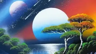 spray paint art - Night and day - beautiful custom made painting