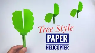Tree Style paper helicopter | helicopter toy | paper helicopter banane ka tarika