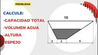 Un depósito tiene una longitud de 10 pies y su sección transversal se muestra en la figura