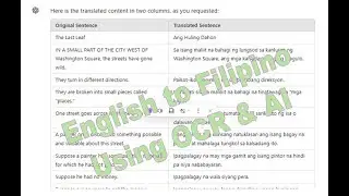 English to Filipino using OCR & AI