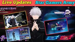 Free fire X Jujutsu Kaisen | Live Updates Star Gamers Army🔥| Free Fire New Event | Star Gamers Army