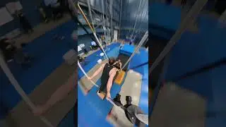 Seated backflip off by Camille #cirquedusoleil #russianswing #insta360