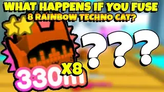 NEW UPDATE What Happens If U Fuse 8 Rainbow TECHNO CAT? Roblox Pet Simulator X