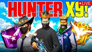 🔴 S-49 Grandmaster Top 1 BR Rank Push Live | HUNTER X9! 🔥🎮