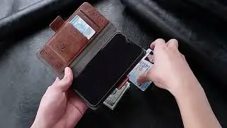 RFID Stripe Leather Wallet Flip Book Phone Case For Samsung Galaxy