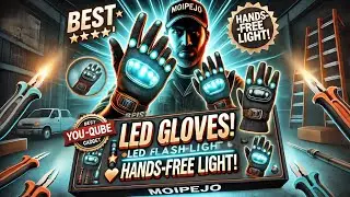 MOIPEJO LED Flashlight Gloves - Best Hands-Free Light for Camping, Fishing & Repairing!