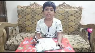Letter formation (a-j)...our little angel zubayer is showing...