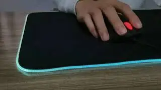 Mousepad Mare Cauciucat, EXCITAT&reg;, Iluminat RGB LED XL, Pentru Gaming, Suprafata Textila Premium