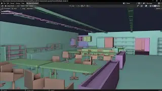 Green nature for the crew - Blender Godot VR spacecraft spaceship game map space