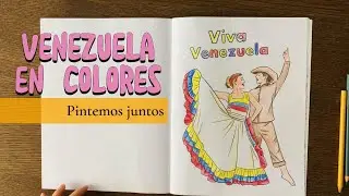 Venezuela en colores - proceso completo pintando una p&aacute;gina