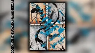 Abstract Painting using a Sponge / Easy for Beginners / Painting Ideas / Acrylic Paints