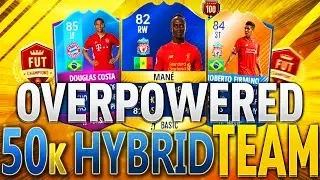 THE BEST CHEAP OVERPOWERED 50K HYBRID FUT CHAMPIONS SQUAD BUILDER! FIFA 17 ULTIMATE TEAM