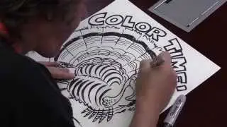 Arizona Republic Cartoonist Steve Benson draws a turkey for Thanksgiving