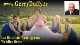 Use the Bathroom wearing a Wedding Dress