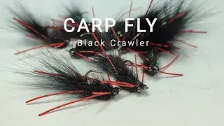 Fly Tying - Carp Fly Black Crawler
