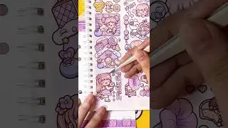✨ASMR Kawaii Stickers Journal💜 #asmr #kawaii #sticker #journal #journaling #aesthetic #relaxing