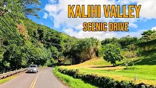 Kalihi St to Kalihi Valley Drive | Relaxing Scenic Drive Through Honolulu, Hawaii 4K