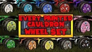 EVERY PAINTED CAULDRON WHEEL on Rocket League!! *SHOWCASE* Haunted Hallows Crate! (Halloween Update)