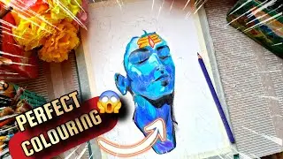 Mahadev Colouring Step by Step | Lord Shiva Drawing Colouring Tutorial