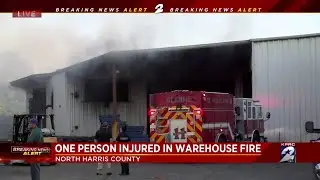 One person injured in warehouse fire