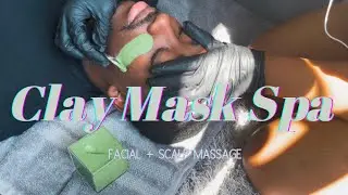 ~ASMR~ Spa Treatment Ft. Natural Eternal Body Clay Mask | Facial🧖🏾&zwj;♂️ + Scalp Massage (POV)