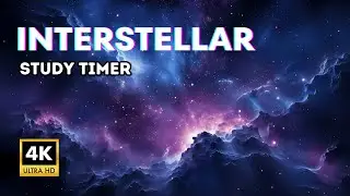 One Hour Interstellar Travel | 4K 60 FPS ULTRA HD | Pomodoro Timer | Study Session | Calming Music