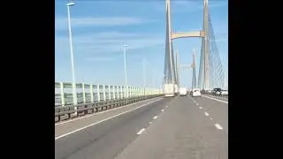 Prince Of Wales Bridge - Wales to England Border Crossing Drive Video