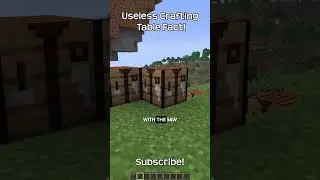 Some Useless Crafting Table Information!