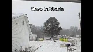 Snow in Atlanta, Georgia USA