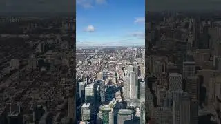 Toronto city view from the Top #canada #downtown #torontoviews #topviews #canadasnow #cityskyline