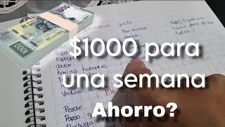 Organizando el GASTO SEMANAL con $1000/haciendo reserva de despensa  desde 0