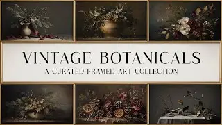 Vintage Botanicals Curated Framed Art Collection in 4K | Elegant TV Art Slideshow for Refined Spaces