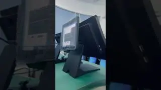 Dual touch screens aluminum pos machine with foldable stand#posmachine #foryoupage #POS #possystem