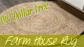 DIY Farmhouse Rug| Under $10|Dollar Tree DIY| How To Make A Rug
